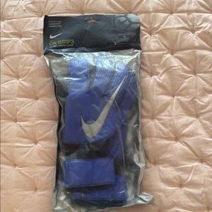 Nike Blue Goalkeeper Gloves with White Logo